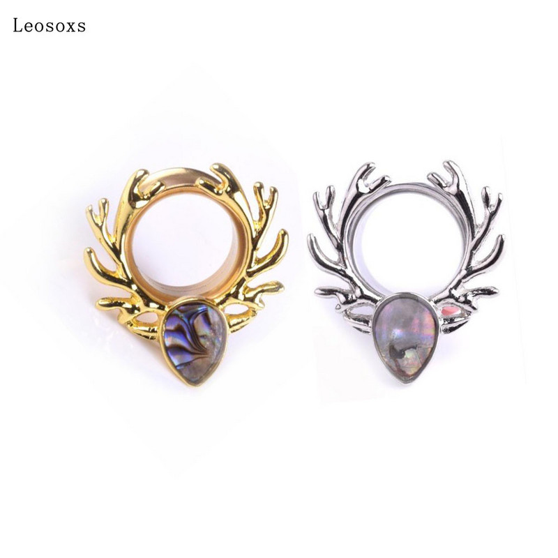 Leosoxs 1 bucată 6-25mm vânzare fierbinte scripete din oțel inoxidabil gol moda auricul ureche expansiune corp piercing bijuterii