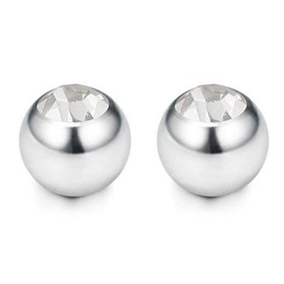 60db rozsdamentes acél CZ kristály csavaros lyuk csere golyók 16g&14g nyelv súlyzó ajak gyűrű fül has szem szemöldök piercing ékszer