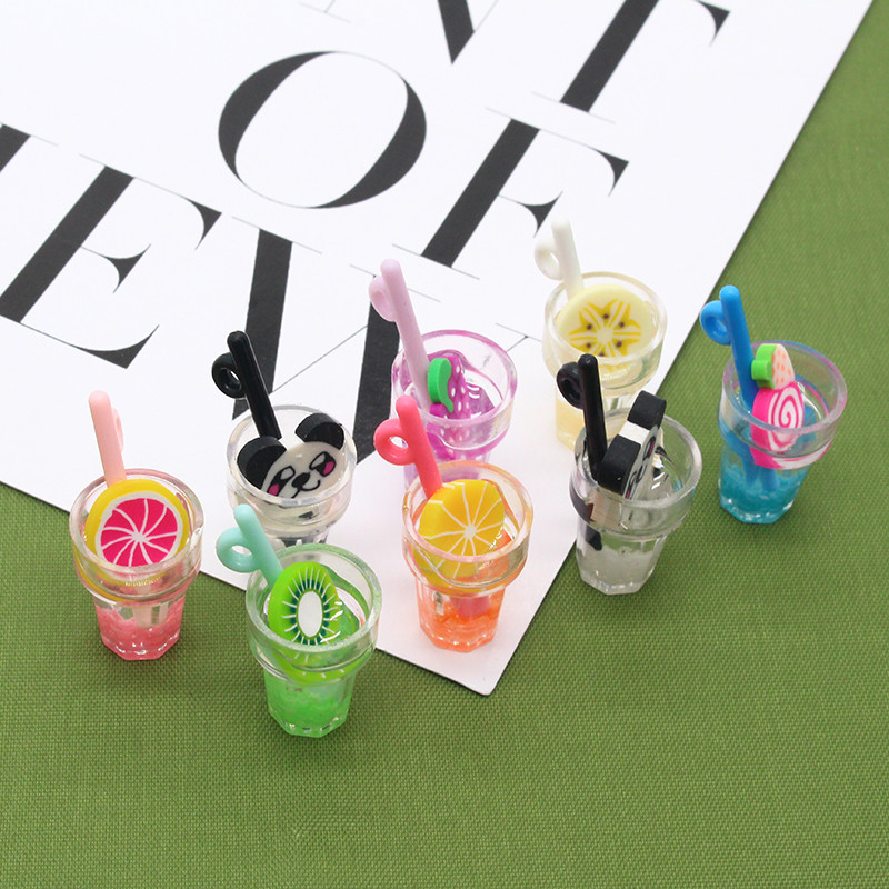 10/30 buc. Lumină luminoasă drăguț din desene animate cu fructe cu fructe care strălucește în noaptea întunecată amuzant cercei brățară colier pandantive bijuterii DIY