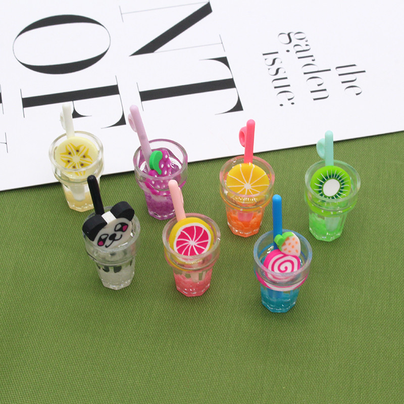 10/30 buc. Lumină luminoasă drăguț din desene animate cu fructe cu fructe care strălucește în noaptea întunecată amuzant cercei brățară colier pandantive bijuterii DIY