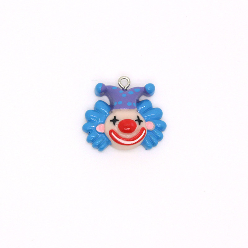 10 buc. Clovn de circ, elefant, leu, animale, farmece, rășină, cu spate plat, artizanat, cercei, breloc, pandantive, accesoriu, plasture, bijuterii.