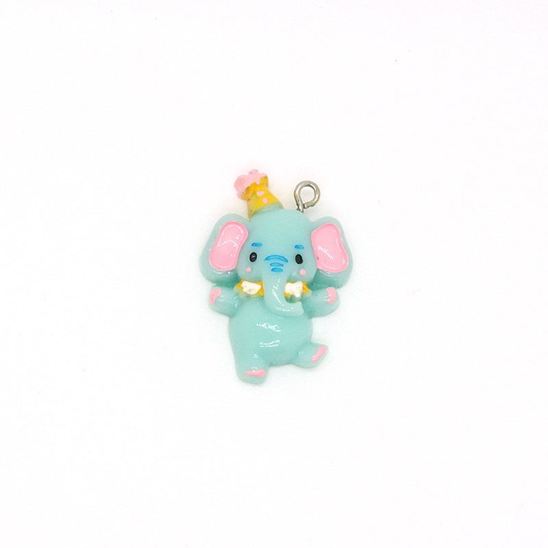 10 buc. Clovn de circ, elefant, leu, animale, farmece, rășină, cu spate plat, artizanat, cercei, breloc, pandantive, accesoriu, plasture, bijuterii.