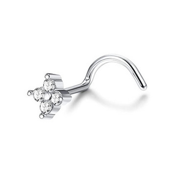 1 buc 20G Șuruburi nas Inele din oțel inoxidabil nas Șurub Inel nas în formă de L Inel de nas floare Piercing Bijuterii