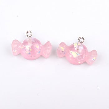 10 τμχ Mix Kawaii Bowknot Sugar Resin Charms For Earring Findings Κολιέ με γλυκά καραμέλα Μπρελόκ Αλυσίδα DIY Διακόσμηση Κατασκευή κοσμημάτων