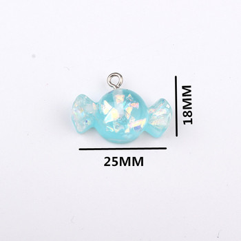 10 τμχ Mix Kawaii Bowknot Sugar Resin Charms For Earring Findings Κολιέ με γλυκά καραμέλα Μπρελόκ Αλυσίδα DIY Διακόσμηση Κατασκευή κοσμημάτων