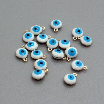 10 τμχ Cute Small Love Heart Evil Eye σκουλαρίκι από ρητίνη Γούρια Μίνι βραχιόλι μπλε μάτια Κρεμαστό κολιέ Χειροποίητο κόσμημα