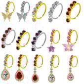 Piercing pentru nas Inel pentru nas Inel colorat pentru nas din oțel inoxidabil Inele pentru nas agățat Bijuterii piercing pentru femei