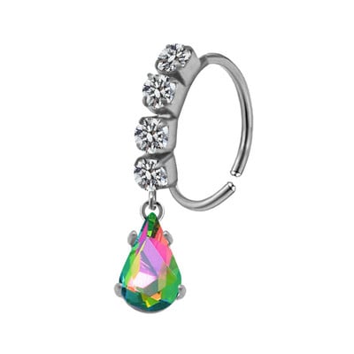 Piercing pentru nas Inel pentru nas Inel colorat pentru nas din oțel inoxidabil Inele pentru nas agățat Bijuterii piercing pentru femei