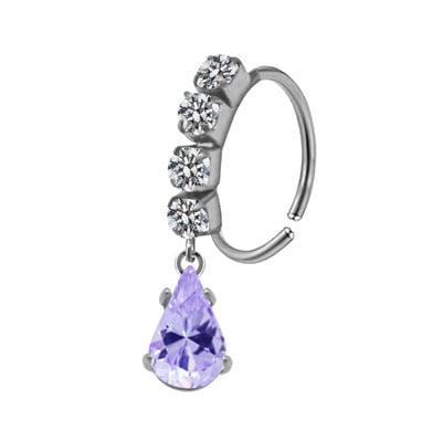 Piercing pentru nas Inel pentru nas Inel colorat pentru nas din oțel inoxidabil Inele pentru nas agățat Bijuterii piercing pentru femei