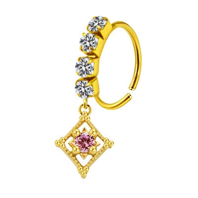 Piercing pentru nas Inel pentru nas Inel colorat pentru nas din oțel inoxidabil Inele pentru nas agățat Bijuterii piercing pentru femei