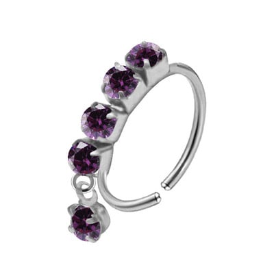 Piercing pentru nas Inel pentru nas Inel colorat pentru nas din oțel inoxidabil Inele pentru nas agățat Bijuterii piercing pentru femei