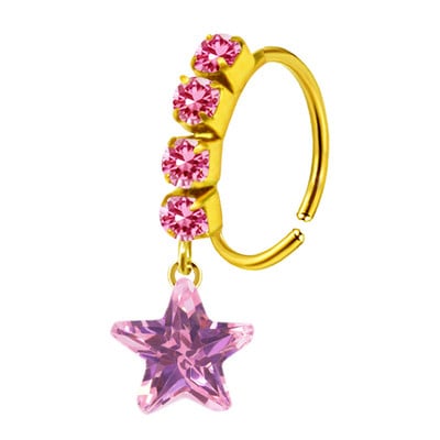 Piercing pentru nas Inel pentru nas Inel colorat pentru nas din oțel inoxidabil Inele pentru nas agățat Bijuterii piercing pentru femei