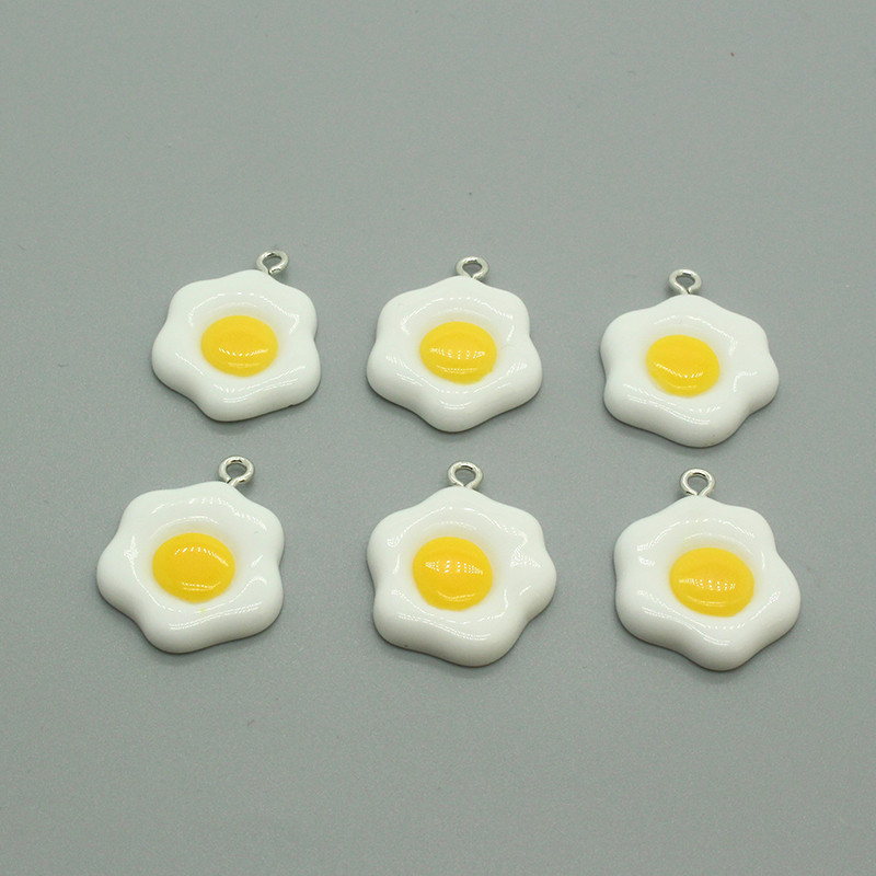 10gb Smieklīgi simulācijas olu sveķu auskaru piekariņi DIY neregulāri auskari kuloni aksesuāri pārtikas atslēgu piekariņi rokassprādzes rotaslietas izgatavot