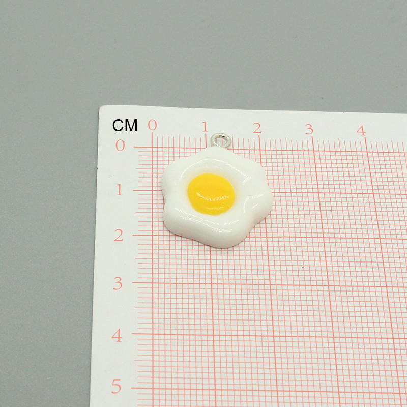 10gb Smieklīgi simulācijas olu sveķu auskaru piekariņi DIY neregulāri auskari kuloni aksesuāri pārtikas atslēgu piekariņi rokassprādzes rotaslietas izgatavot