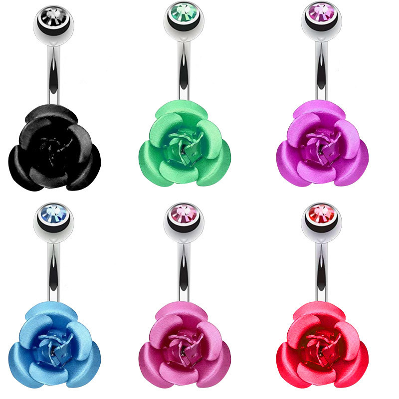 Petrecerea de Crăciun inel pentru buric Piercing pentru buric drăguț roz pentru buric inel pentru piercing bijuterii pentru corp Ornament pentru piercing ombilical