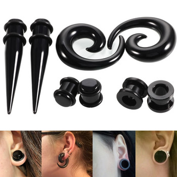 Utimtree Hip Hop Acrylic Ear Expanders Εκτύπωση Stretching Earring Piercing Body Jewelry Flesh Ear Expanders Plugs and Tunnels