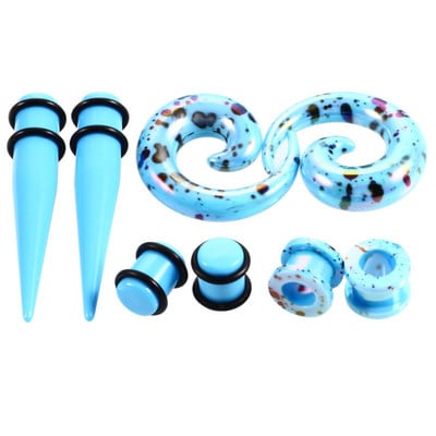 Utimtree hiphopo akriliniai ausų plėtikliai Spausdinimas Ištempiamas auskaras Auskarų vėrimas Kūno papuošalai Mėsiniai ausų plėtikliai Kištukai ir tuneliai