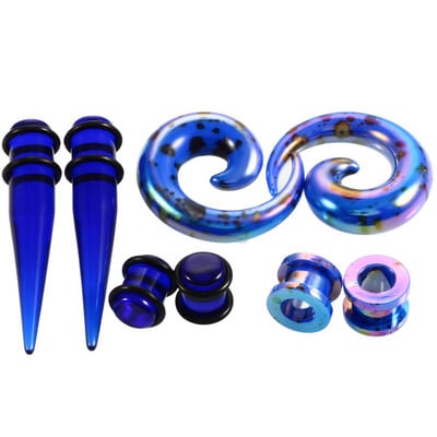 Utimtree hiphopo akriliniai ausų plėtikliai Spausdinimas Ištempiamas auskaras Auskarų vėrimas Kūno papuošalai Mėsiniai ausų plėtikliai Kištukai ir tuneliai