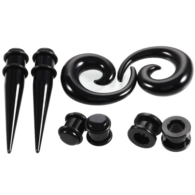 Utimtree hiphopo akriliniai ausų plėtikliai Spausdinimas Ištempiamas auskaras Auskarų vėrimas Kūno papuošalai Mėsiniai ausų plėtikliai Kištukai ir tuneliai