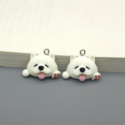 Se amestecă 10 bucăți/pachet drăguț cățeluș câine rășină farmece distractiv desene animate animale de companie pandantiv pentru cercei breloc bijuterii DIY
