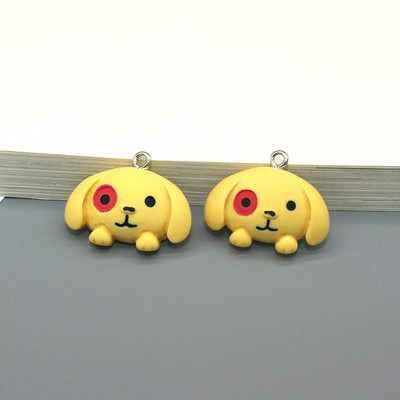 Se amestecă 10 bucăți/pachet drăguț cățeluș câine rășină farmece distractiv desene animate animale de companie pandantiv pentru cercei breloc bijuterii DIY