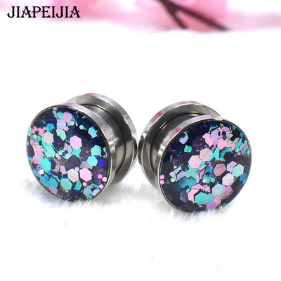 Tuneluri și dopuri pentru urechi de culoare gradientă de 3-30 mm, crampoane de expansiune pentru urechi, care se întind bijuterii pentru corp