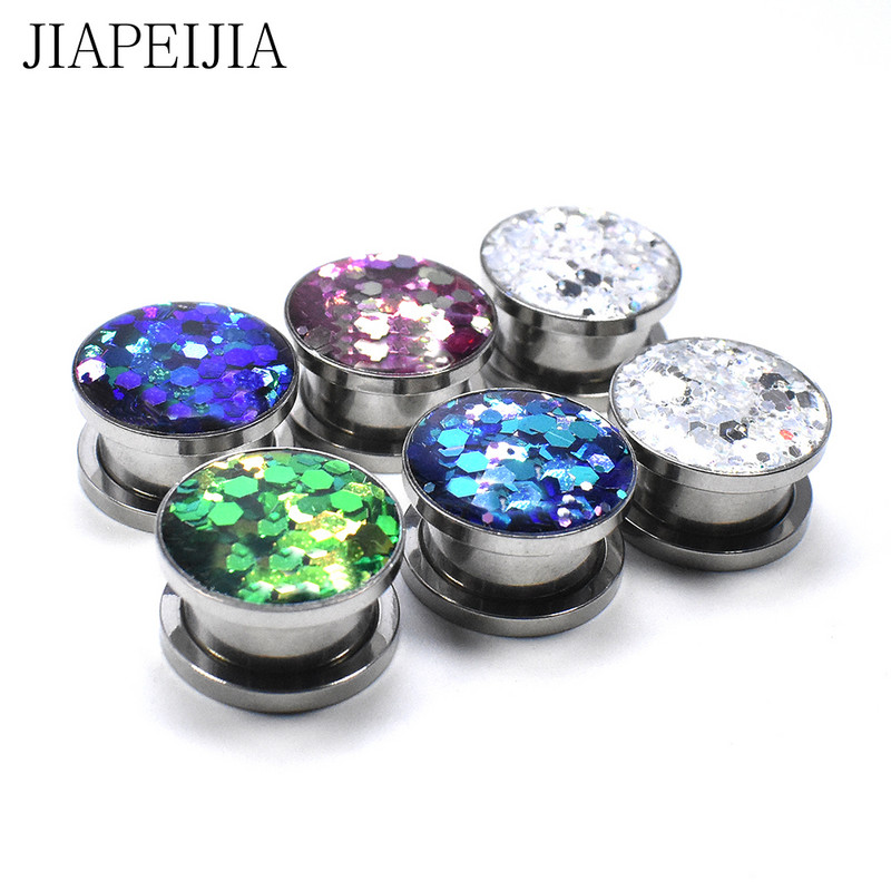 Tuneluri și dopuri pentru urechi de culoare gradientă de 3-30 mm, crampoane de expansiune pentru urechi, care se întind bijuterii pentru corp