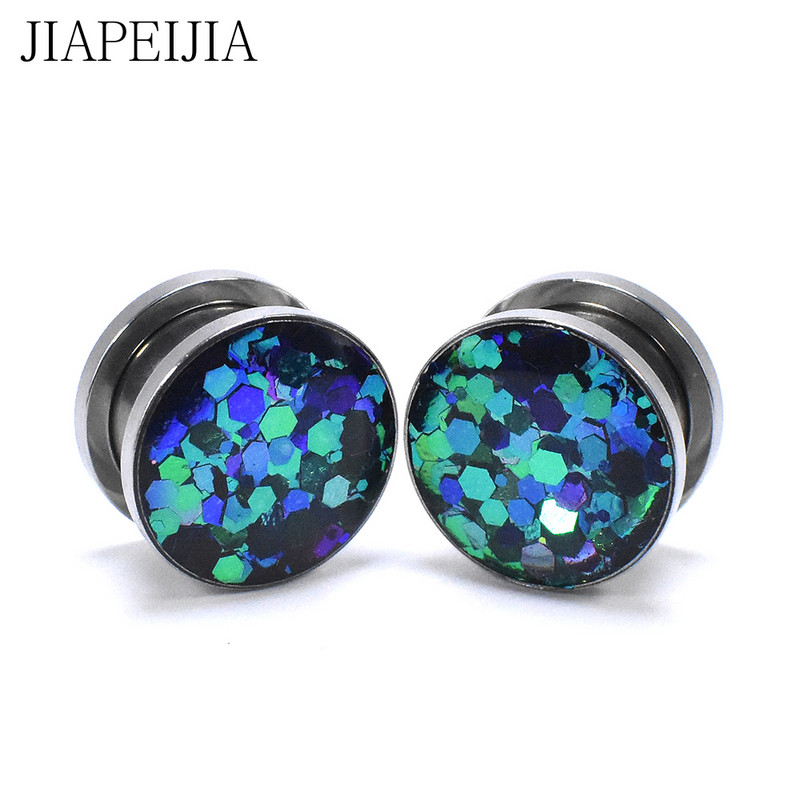 Tuneluri și dopuri pentru urechi de culoare gradientă de 3-30 mm, crampoane de expansiune pentru urechi, care se întind bijuterii pentru corp