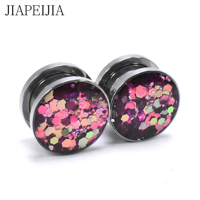 Tuneluri și dopuri pentru urechi de culoare gradientă de 3-30 mm, crampoane de expansiune pentru urechi, care se întind bijuterii pentru corp