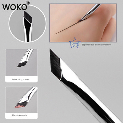 Upgrade Blade szemceruza ecset Ultra vékony, finom szögű, lapos szemöldökecset a szem alatt Helyezzen el sminkecset Precise Detail Eye