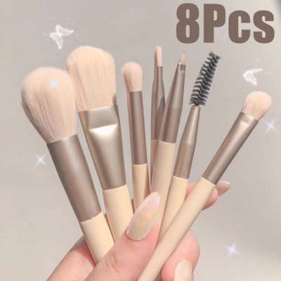 Set de pensule profesionale pentru machiaj, 8 buc, pudră cosmetică, fard de ochi, fond de ten, fard de obraz, corector, instrument de machiaj, perii