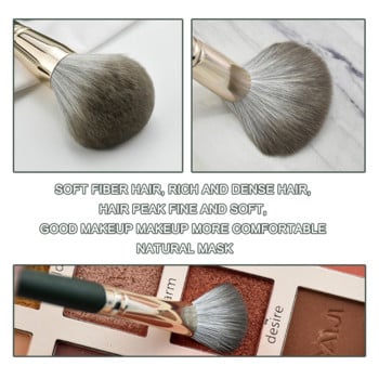 JTFIL14Pcs Четки за грим Меки пухкави инструменти за грим Козметична пудра Основа за сенки за очи Blush Blending Beauty Make Up Brush
