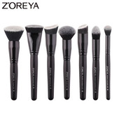 ZOREYA Black Makeup Brush Set Eye Face Cosmetic Foundation Powder Blush Eyeshadow Kabuki Blending Make up Brush Beauty Tool