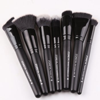 ZOREYA Комплект черни четки за грим Eye Face Cosmetic Foundation Пудра Руж Сенки за очи Kabuki Blending Make up Brush Beauty Tool