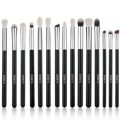 ZOREYA Black Makeup Brush Set Eye Face Cosmetic Foundation Powder Blush Eyeshadow Kabuki Blending Make up Brush Beauty Tool