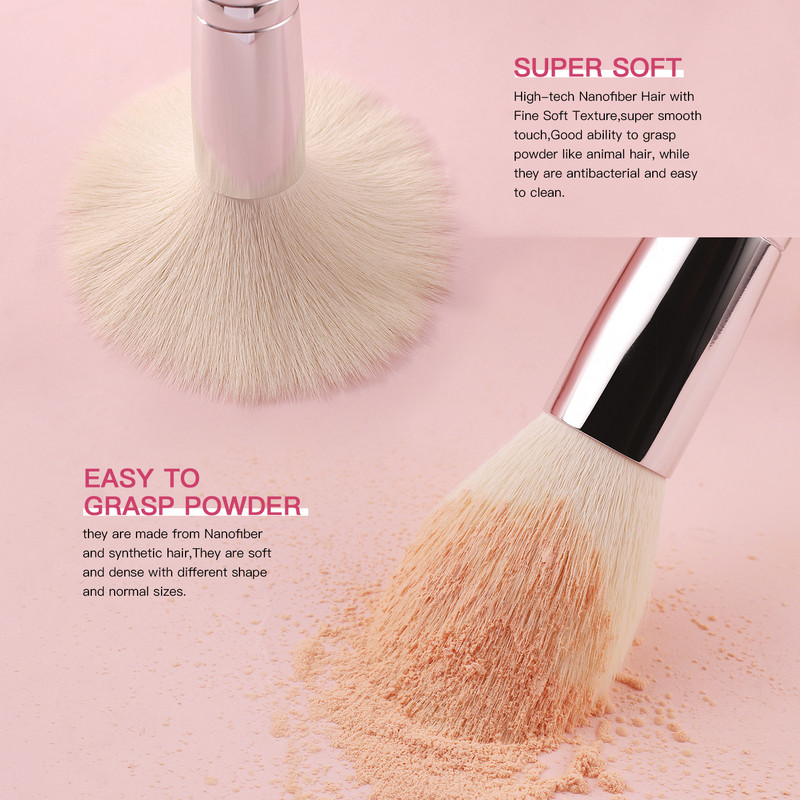 BEILI Black Set kistova za šminkanje Profesionalni kistovi za prirodnu kozju dlaku Četkice za puder u prahu Contour Kistovi za šminkanje sjenila