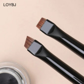 LOYBJ 1/2 buc Pensule de machiaj cu lamă Perie subțire în unghi pentru sprâncene Perie plată fină pentru eyeliner Liner profesional pentru frumusețe pentru sprâncene Instrument de machiaj
