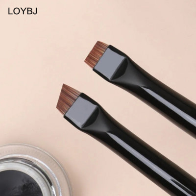 LOYBJ 1/2 vnt Blade Makiažo šepetėliai Kampuoti ploni antakių šepetėliai Flat Fine Eyeliner Brush Professional Liner Brow Beauty Make Up Tool