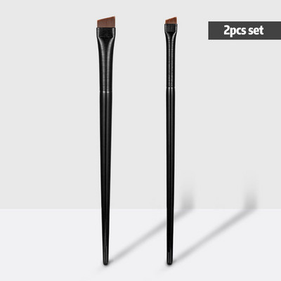 1vnt Profesionalus juodų antakių pasviręs plokščias kampuotas makiažo įrankis medinis akių pieštukas akių šešėlių makiažo šepetėliai moterims, kosmetika
