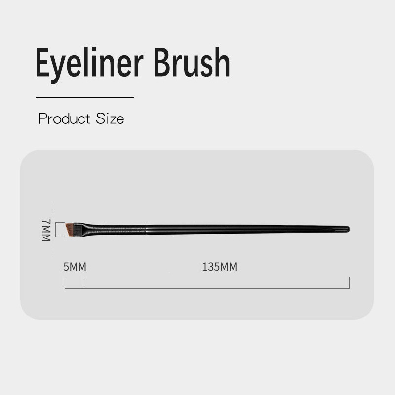 1 бр. Професионална четка за черни вежди, наклонена плоска под ъгъл, инструмент за грим, дървена очна линия, сенки за очи, четки за грим, дамска козметика