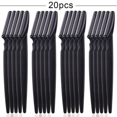 20/40/80 vnt. Antakiams saugūs veido peiliukai formuojantis peilis antakių kirpimo mašinėlė skustuvas Veido plaukų šalinimo peiliukai kirpimo priemonės moterims makiažo įrankiai