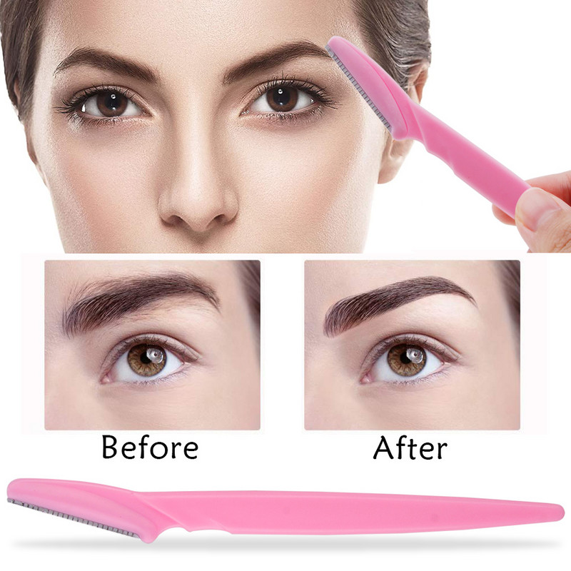 20/40/80Pcs Eye Brow Safe Face Нож за оформяне на вежди Тример за вежди Самобръсначка Остриета за епилация на лицето Резачка Женски инструменти за грим