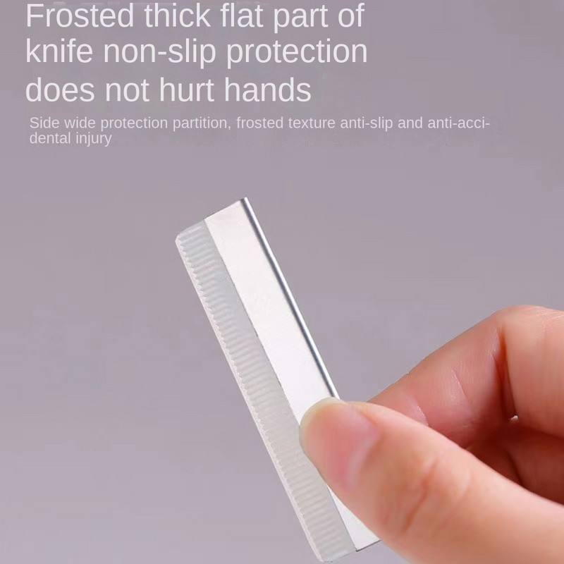 100 tk/partii Professionaalne juuste lõikamise žileti kulmude lõikamisnuga roostevabast terasest multifunktsionaalne teravate sulgedega meigitööriist