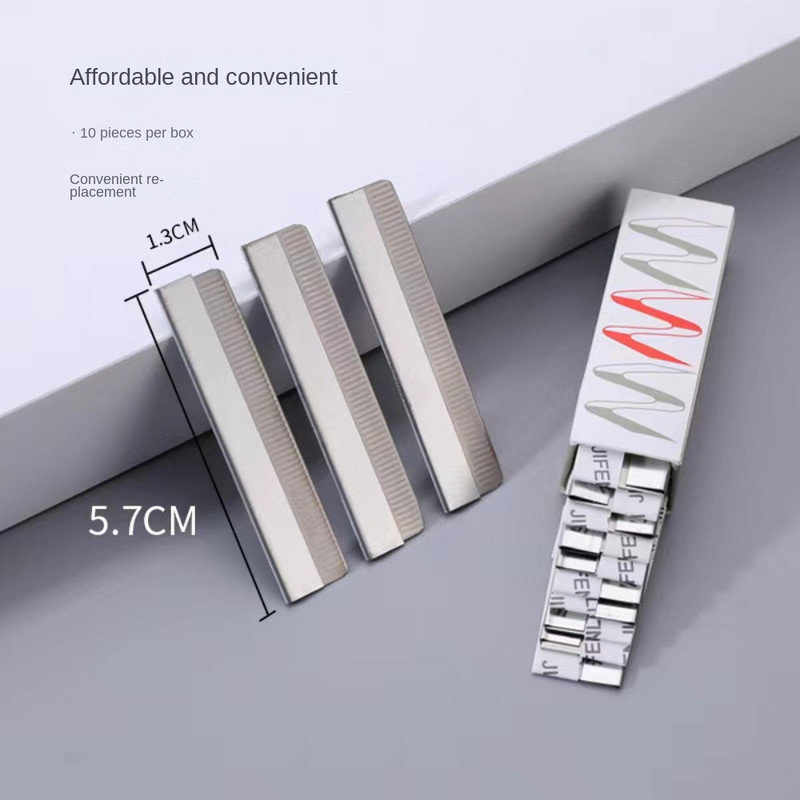 100 tk/partii Professionaalne juuste lõikamise žileti kulmude lõikamisnuga roostevabast terasest multifunktsionaalne teravate sulgedega meigitööriist