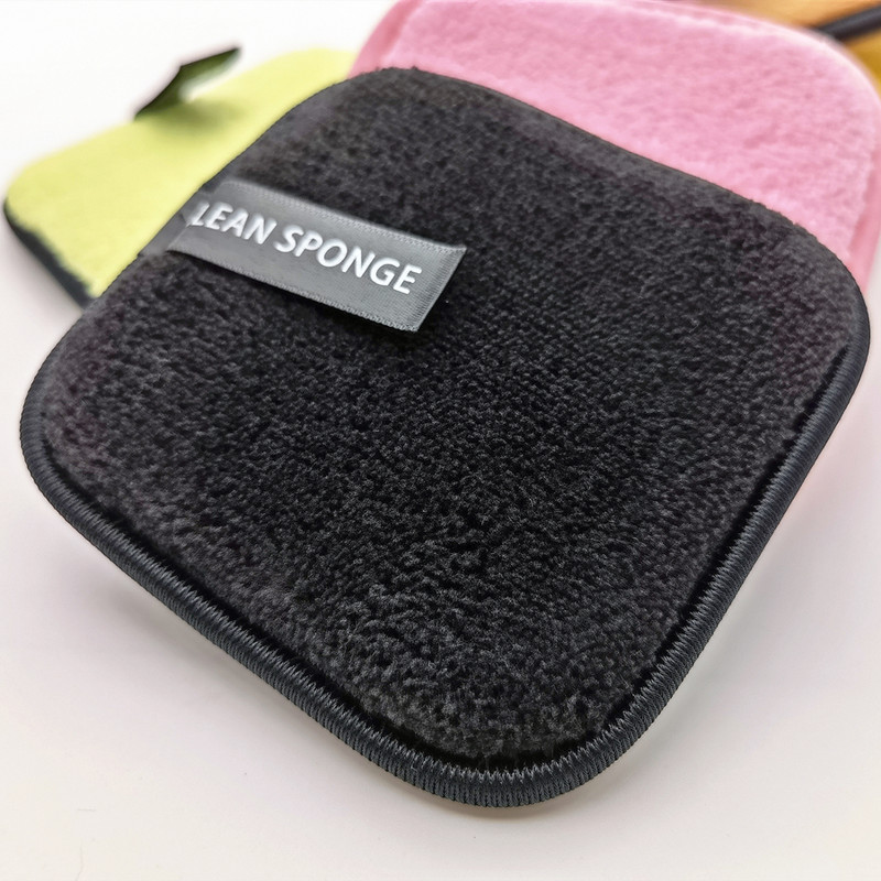 Korduvkasutatavad meigieemalduspadjakesed Salvrätikud Ruudukujuline Mikrokiust meigieemaldus Käsn puuvillane puhastuspadjakeste tööriist