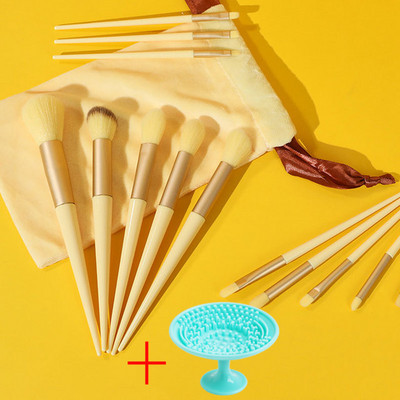 Set de pensule pentru machiaj, 13 buc., pensula pentru corector, fard de obraz, pudră liberă, fard de ochi, iluminator, perie pentru fond de ten, instrumente de frumusețe