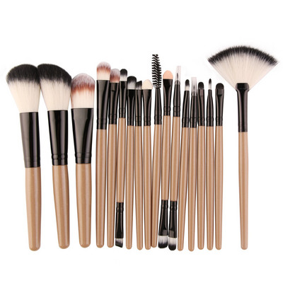 Set de pensule de machiaj MAANGE 18 buc. pentru fond de ten, pudră, creion de ochi, instrumente opționale de frumusețe, set cosmetic