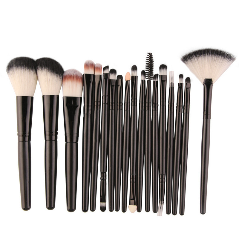 Set de pensule de machiaj MAANGE 18 buc. pentru fond de ten, pudră, creion de ochi, instrumente opționale de frumusețe, set cosmetic