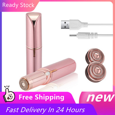 Newest Epilator Face Hair Removal Lipstick Shaver Electric Eyebrow Trimmer Women Hair Remover USB Charging Mini Shaver Epilator