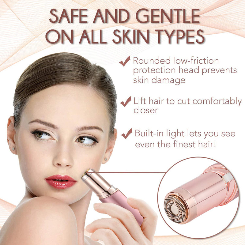 Naujausias epiliatorius veido plaukų šalinimo lūpų dažų skustuvas elektrinis antakių kirpiklis moterims plaukų šalinimo USB įkraunamas mini skutimosi epiliatorius